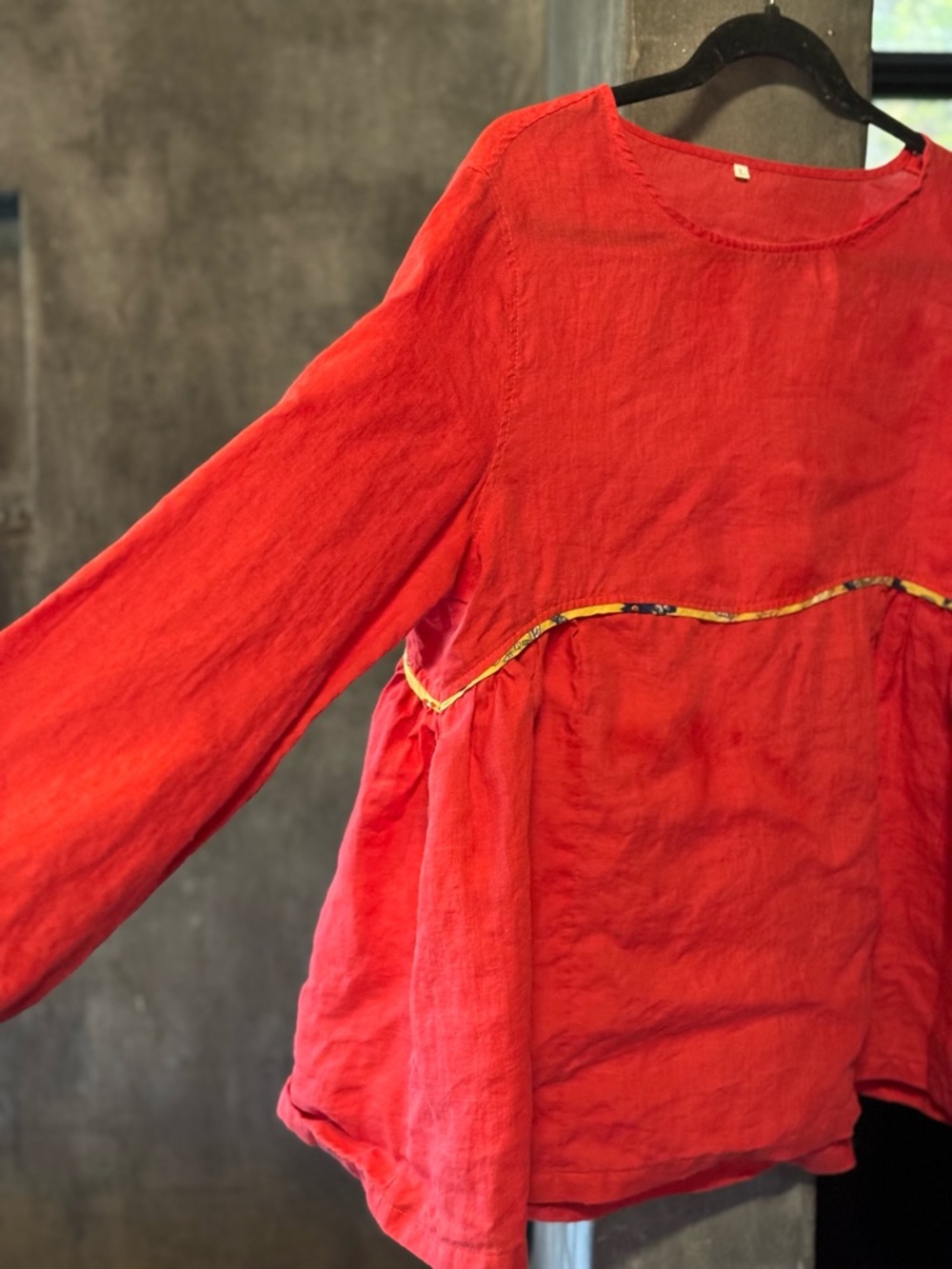 100% Linen Gathered Top